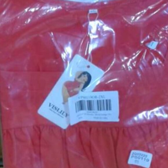 Women's Plus-Size Summer Tops, Size 2XL Red - Picture 2 of 4